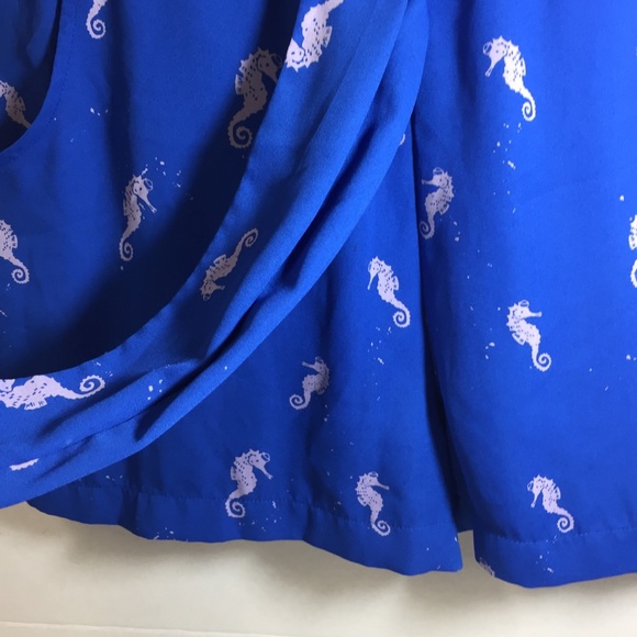 Nanette Lepore L 'Amour Seahorse Romper Blue SZ M - Picture 7 of 13